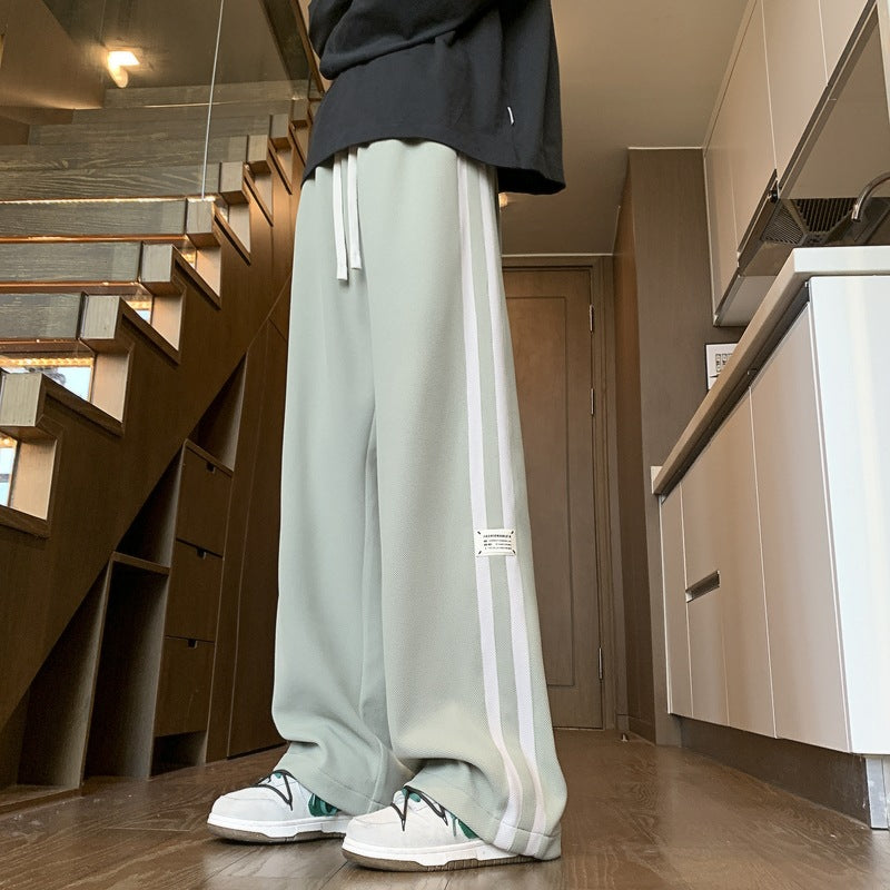 Herren Trendige Freizeithosen mit seitlichen Streifen Aliams