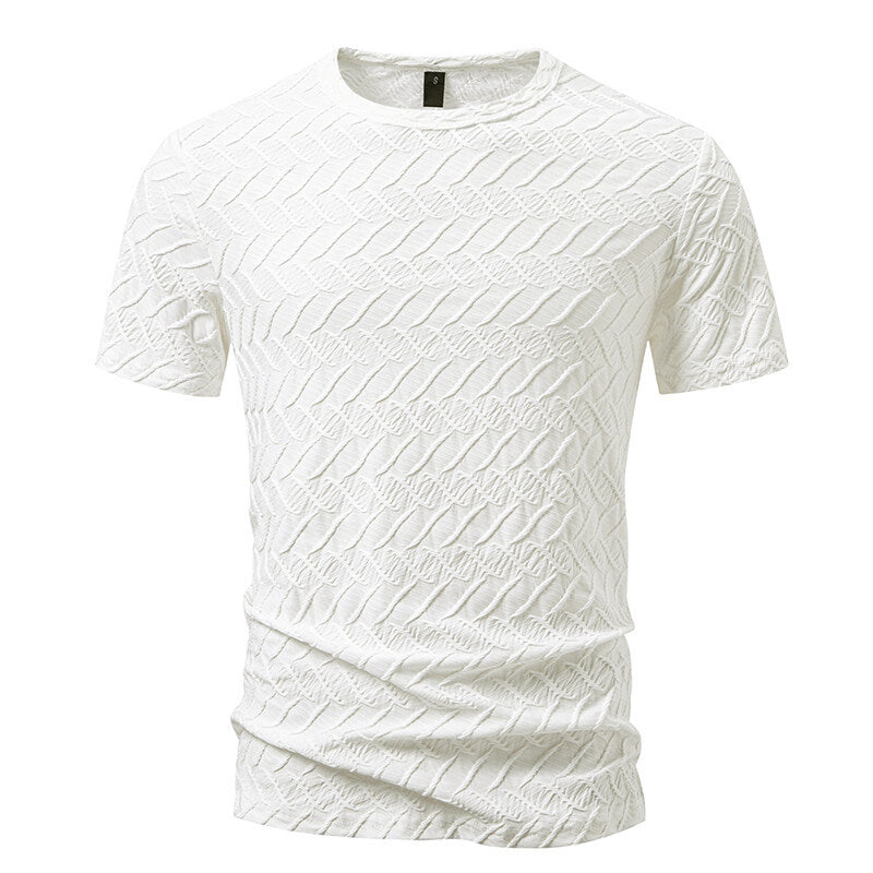 Herren Strukturiertes Kurzarmshirt mit modernem Design Aliams