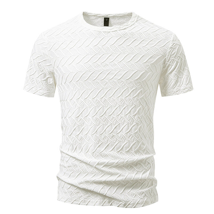 Herren Strukturiertes Kurzarmshirt mit modernem Design Aliams
