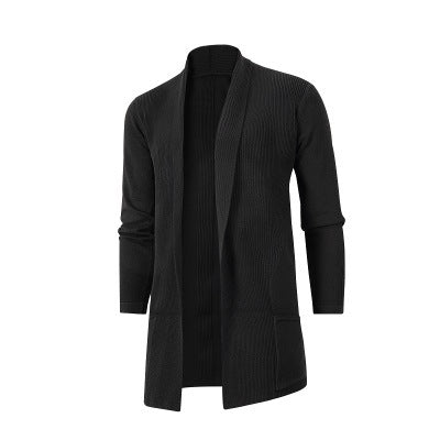 Herren Strickjacke mit offenem Schnitt und praktischen Taschen Aliams