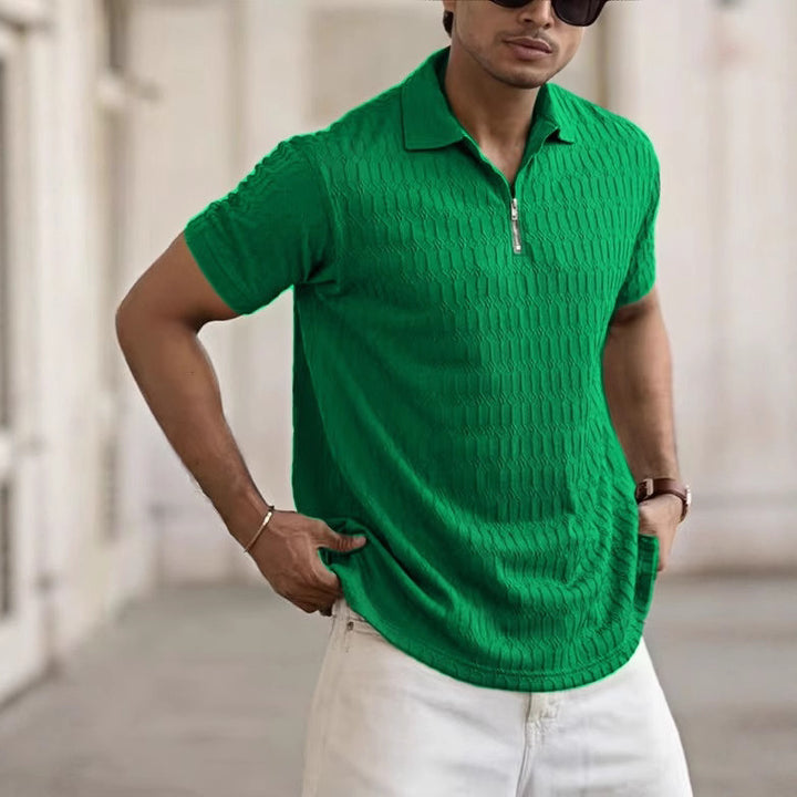 Herren Struktur Polo Shirt Aliams