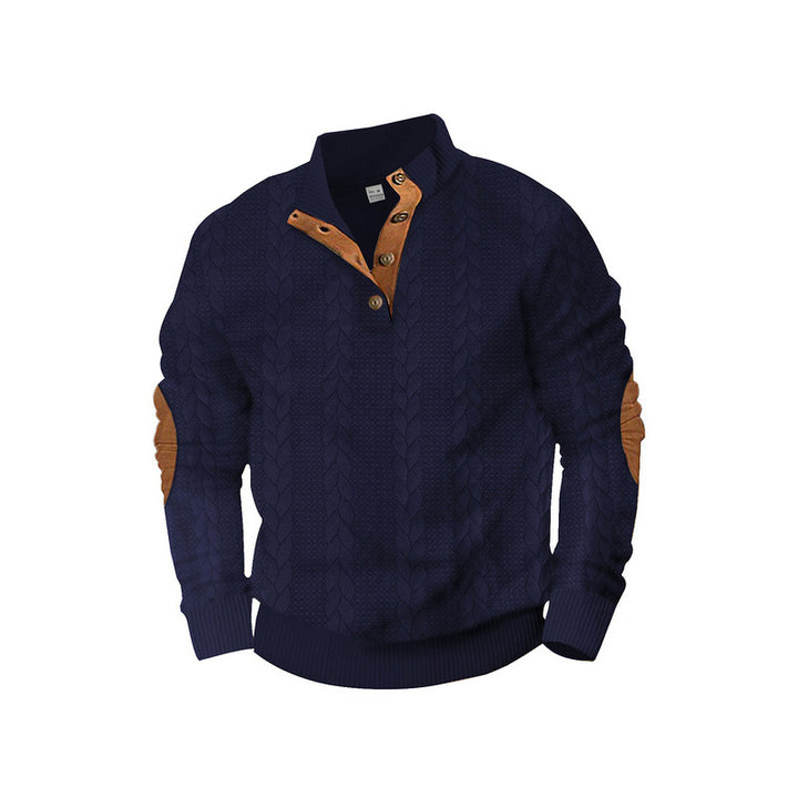 Herren Strickpullover mit Kontrastdetails Aliams