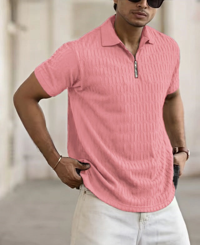 Herren Struktur Polo Shirt Aliams