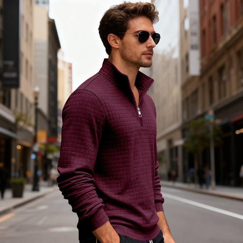 Herren Sportlicher Pullover mit Reißverschluss Aliams