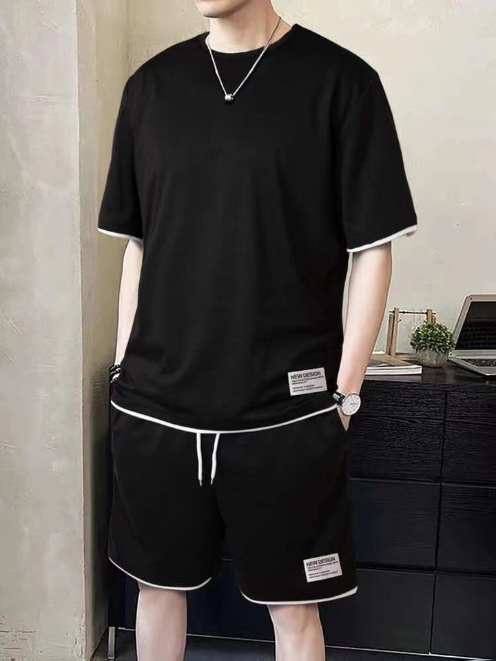 Herren stylisches Freizeit-Set mit kontrastierenden Details Aliams