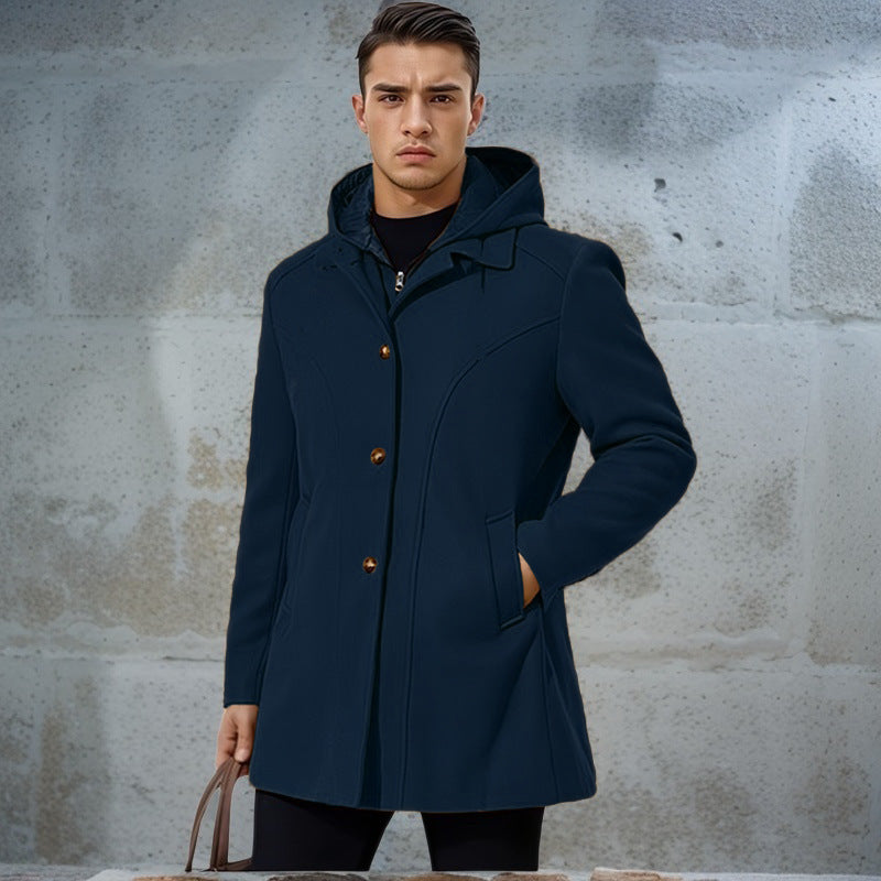 Herren Übergangsjacke mit Kapuze und modernen Detailing Aliams