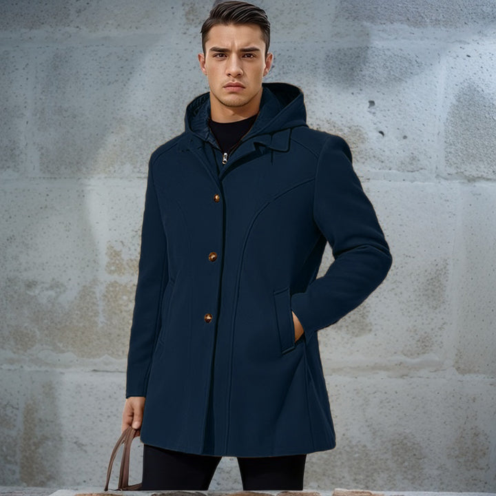 Herren Übergangsjacke mit Kapuze und modernen Detailing Aliams