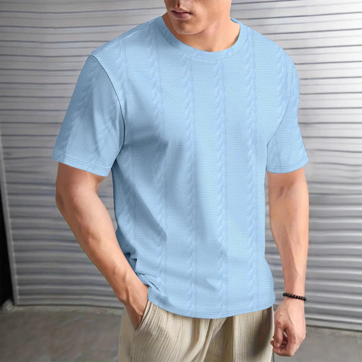 Herren Strukturiertes Kurzarmshirt Aliams