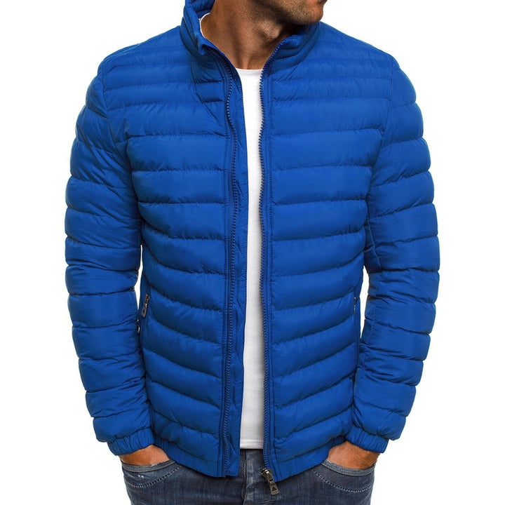 Herren leichte Steppjacke mit hohem Kragen und funktionalen Taschen Aliams