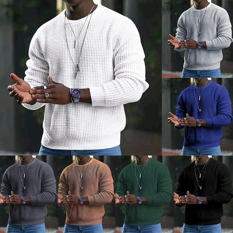 Herren strukturierter Strickpullover aus weichem Material Aliams
