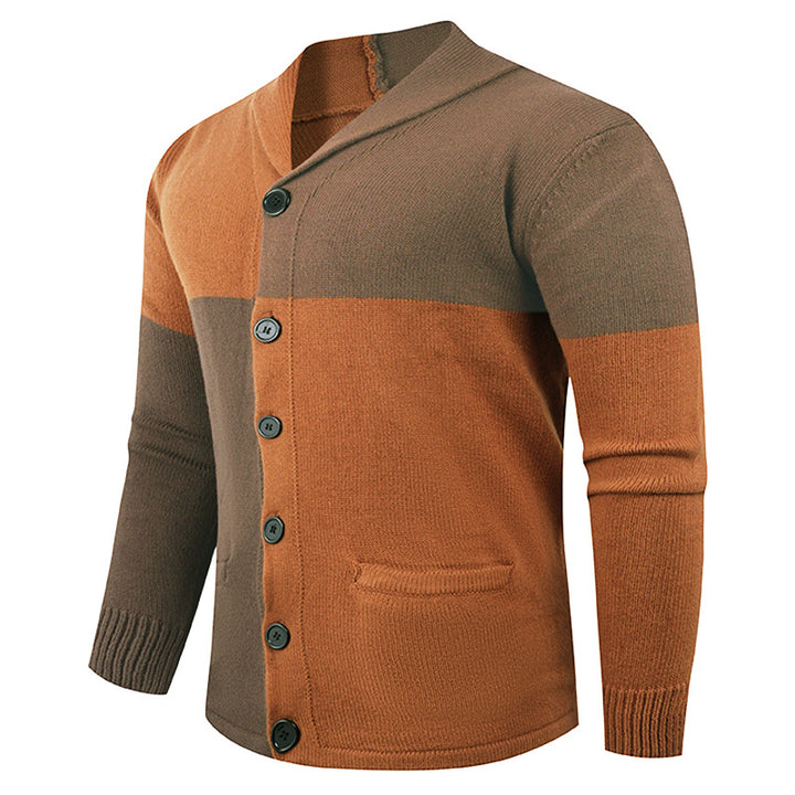 Herren Strickjacke mit modernem Zopfmuster und praktischen Taschen Aliams