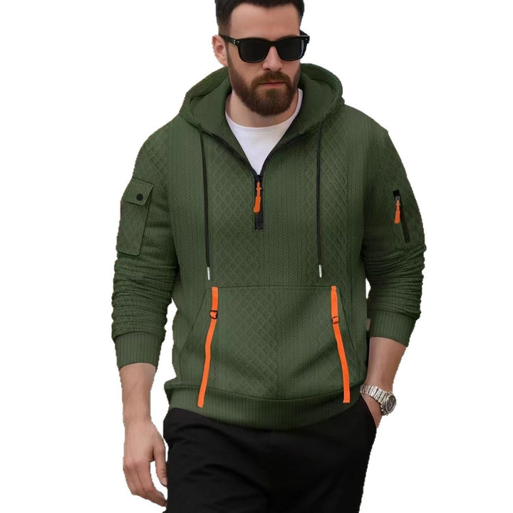 Herren stylischer Kapuzenpullover mit modernen Reißverschlusstaschen Aliams