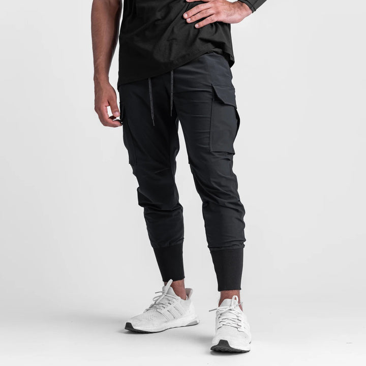 Herren stylische Cargo-Jogginghose mit elastischen Bündchen Aliams