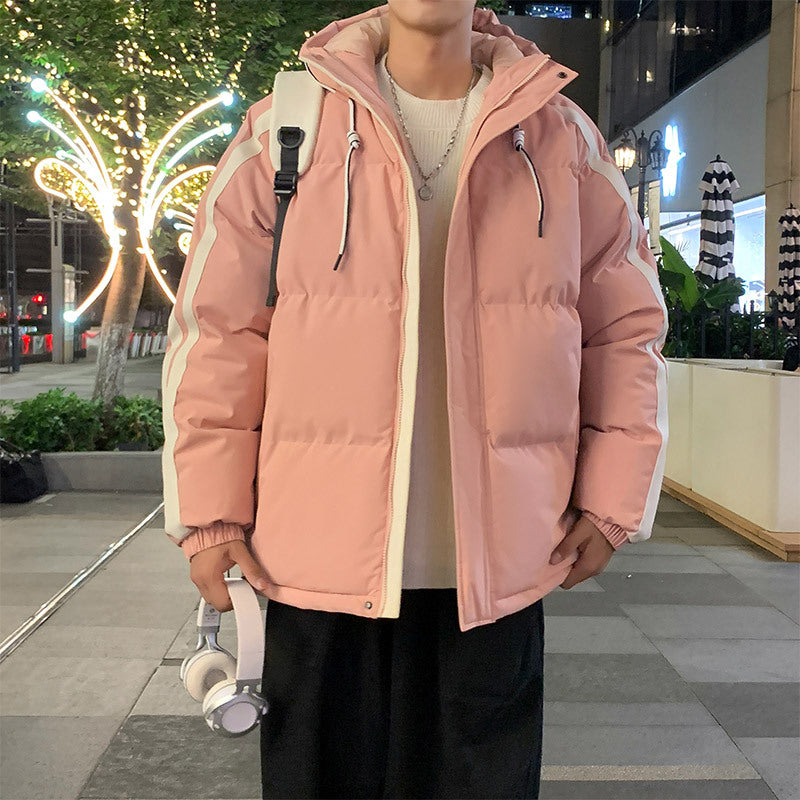 Herren funktionale Winterjacke mit Kapuze und gestepptem Futter Aliams