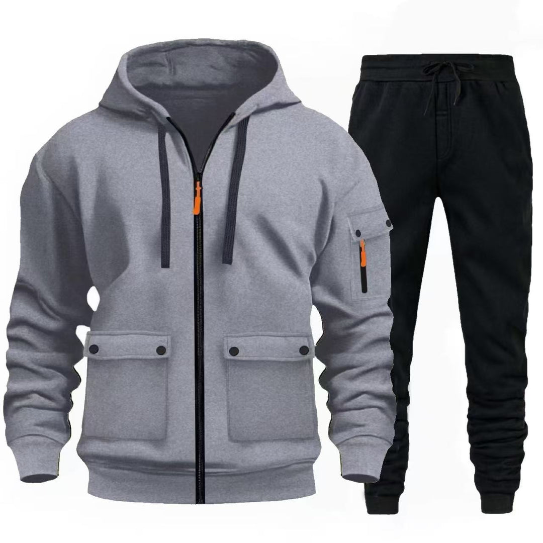 Herren sportlicher Jacke mit praktischen Taschen und Jogginghose Aliams