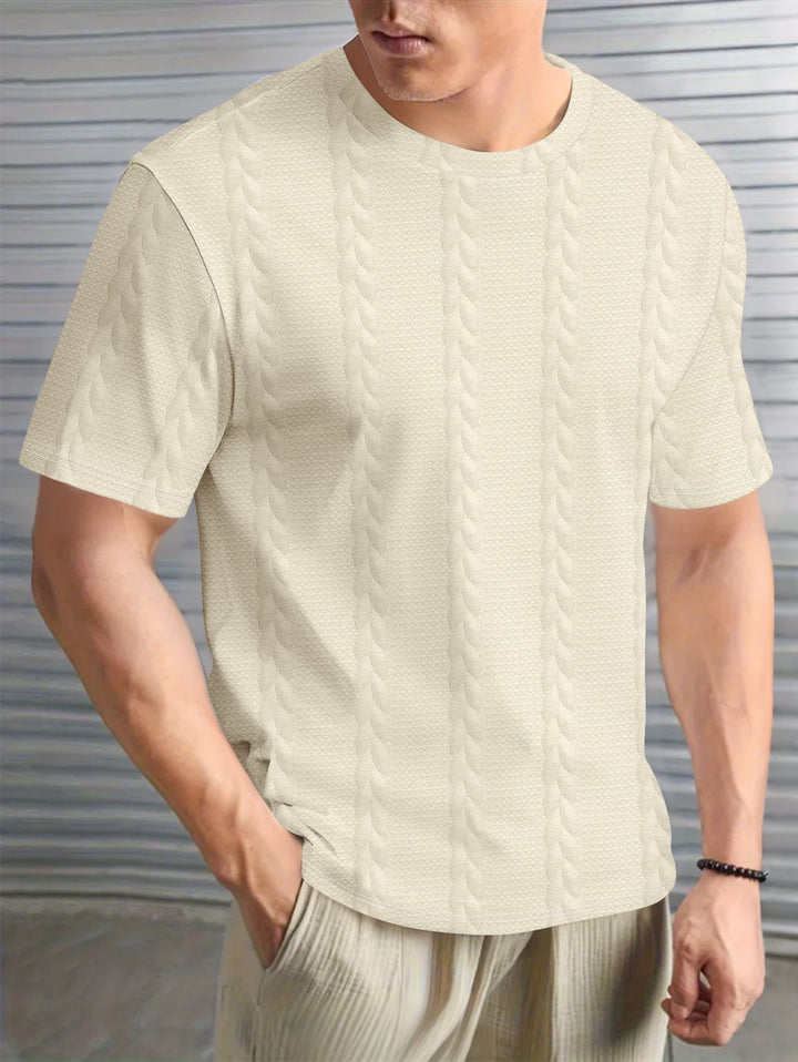 Herren Strukturiertes Kurzarmshirt Aliams