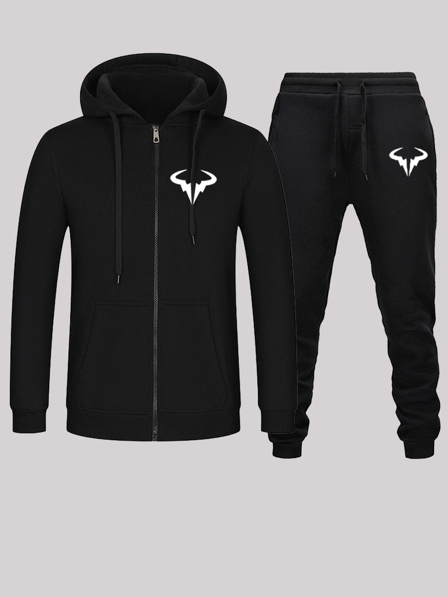 Herren Sportlicher Kapuzenpullover mit passendem Jogginghosen-Set Aliams