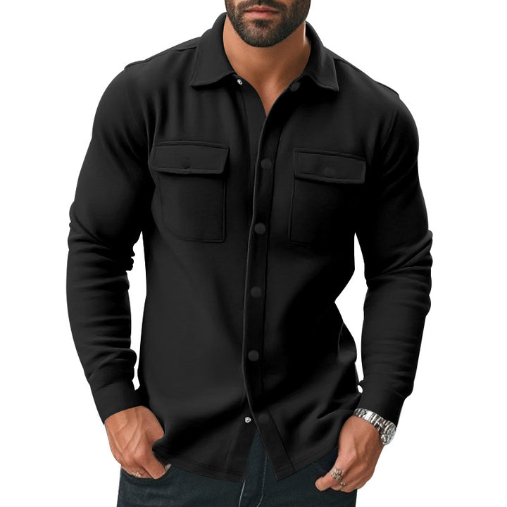 Herren strukturierte Arbeitsjacke mit praktischen Taschen Aliams