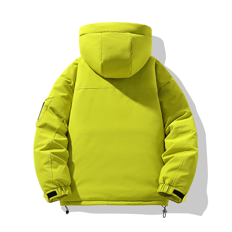 Herren Winterjacke mit multifunktionalen Taschen und verstellbarem Kapuzenkragen Aliams