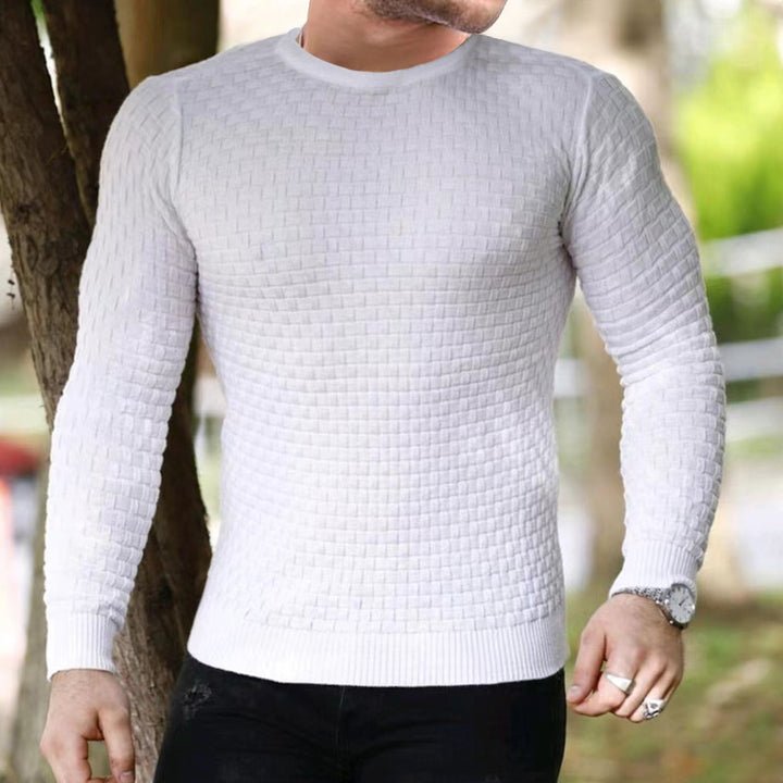Herren Strukturierter Langarmpullover Aliams