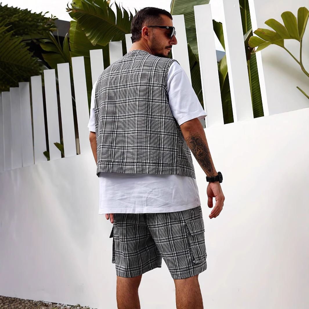 Herren stylischer Utility-Weste mit mehreren Taschen Aliams