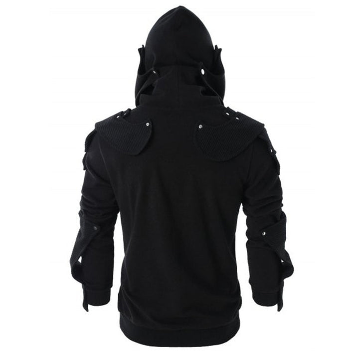 Herren stylischer Hoodie mit innovativem Kragen und praktischen Taschen Aliams