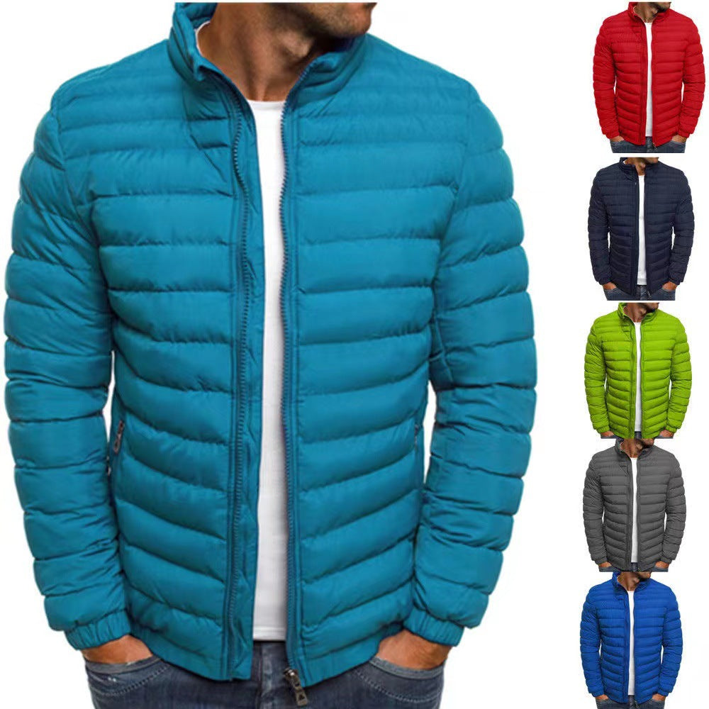Herren leichte Steppjacke mit hohem Kragen und optimaler Isolierung Aliams