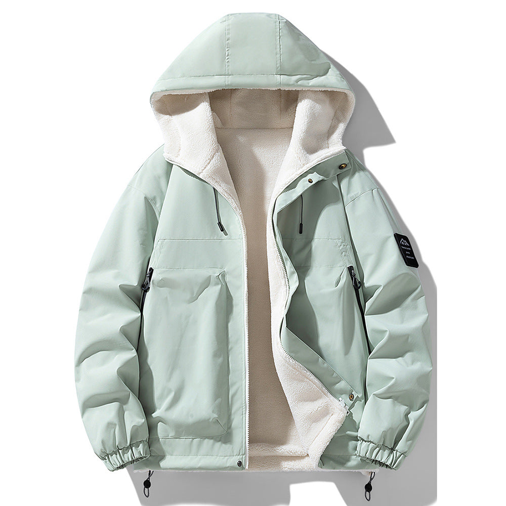 Herren Übergangsjacke mit kuscheligem Fleece-Innenfutter und wasserabweisendem Material Aliams