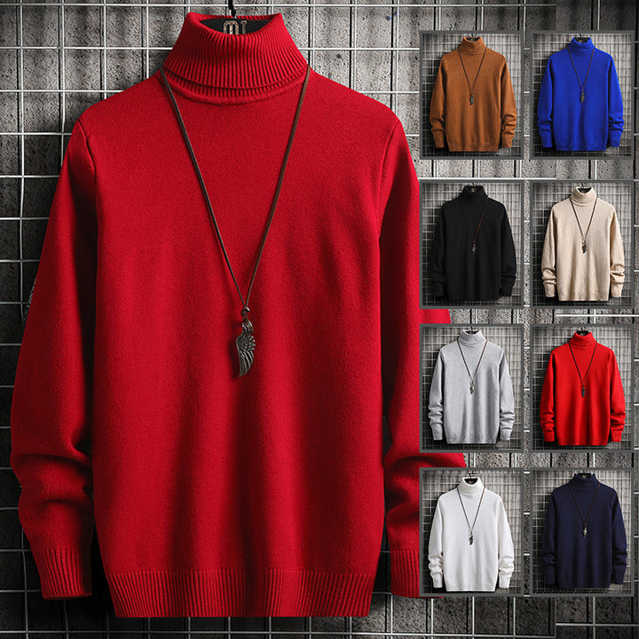 Herren Rollkragenpullover aus weicher Baumwolle Aliams