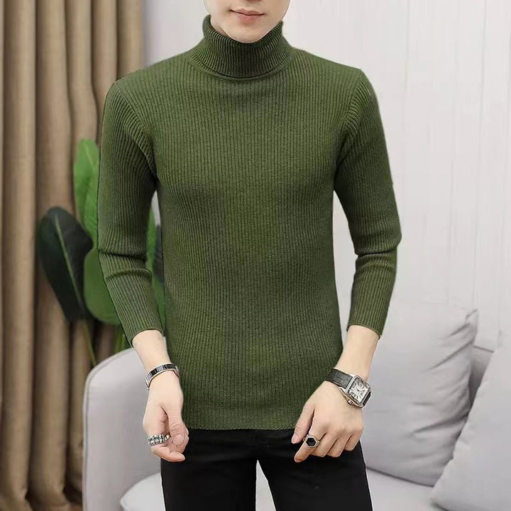 Herren Stehkragen Pullover aus ribbeltem Strick Aliams
