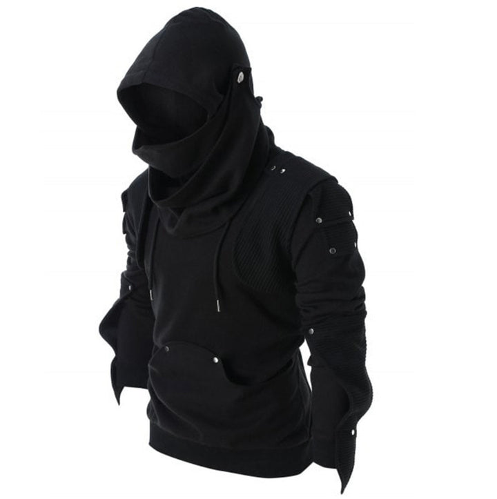 Herren stylischer Hoodie mit innovativem Kragen-Design und praktischen Taschen Aliams