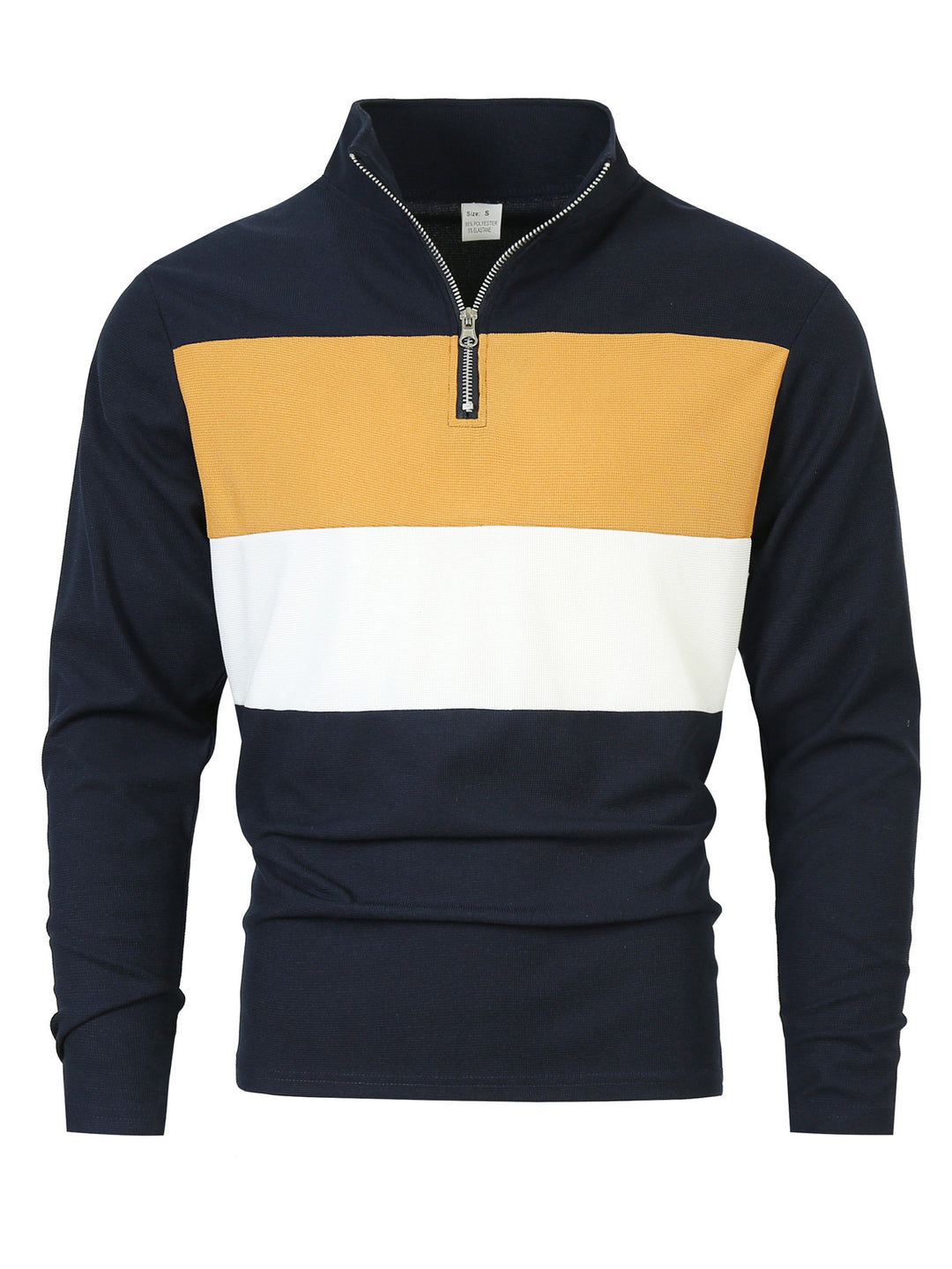 Herren Sportpullover mit modernem Stehkragen und Reißverschluss Aliams