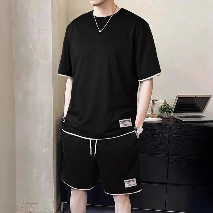 Herren stylisches Freizeit-Set mit kontrastierenden Details Aliams