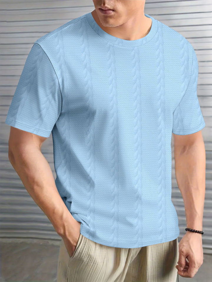 Herren Strukturiertes Kurzarmshirt Aliams