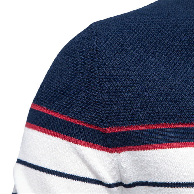 Herren Strickpullover mit maritimen Streifen Aliams
