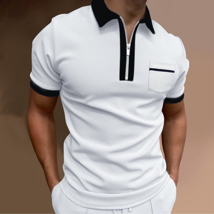 Herren Zip-Front Stilvolles Poloshirt Aliams