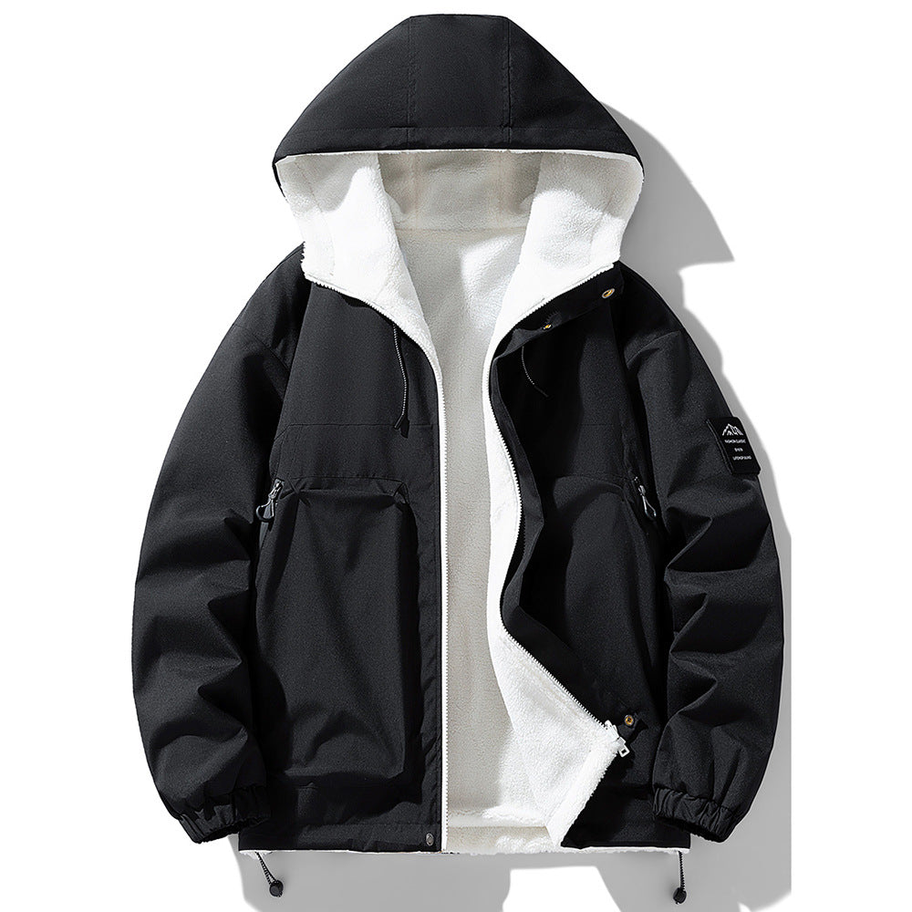 Herren Übergangsjacke mit kuscheligem Fleece-Innenfutter und wasserabweisendem Material Aliams