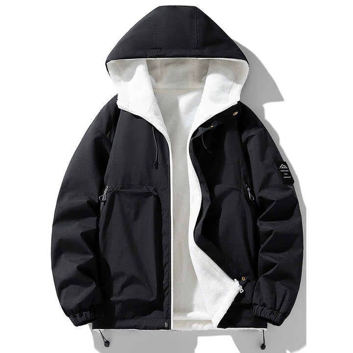 Herren Übergangsjacke mit kuscheligem Fleece-Innenfutter und wasserabweisendem Material Aliams