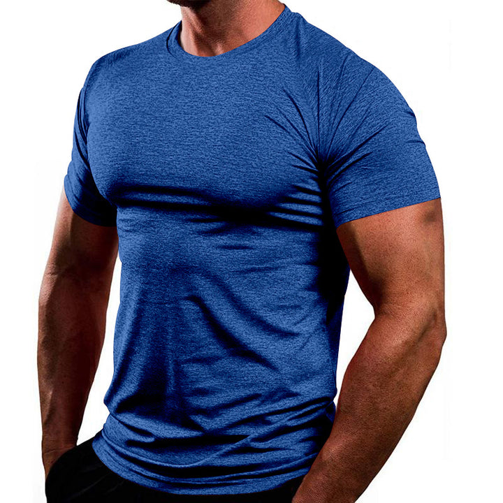 Herren Sportliches Basic T-Shirt aus atmungsaktiver Baumwolle Aliams
