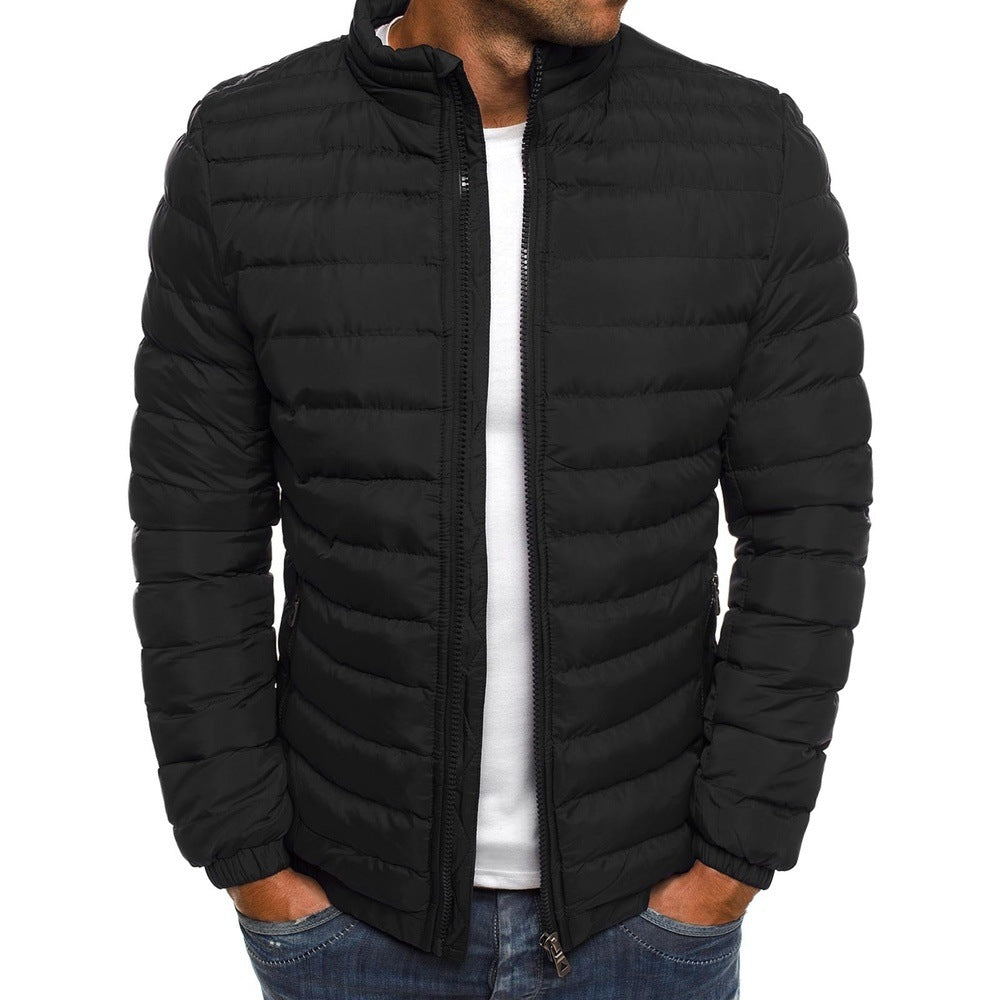 Herren Leichte Steppjacke mit hohem Kragen und elastischen Bündchen Aliams