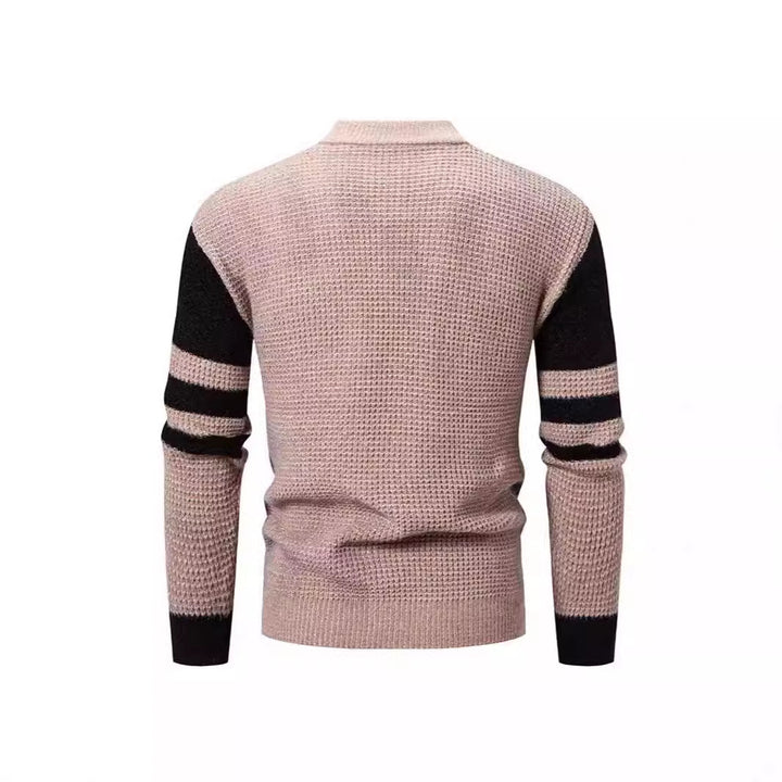 Herren Strukturierter Pullover mit modernem Farbblockdesign Aliams