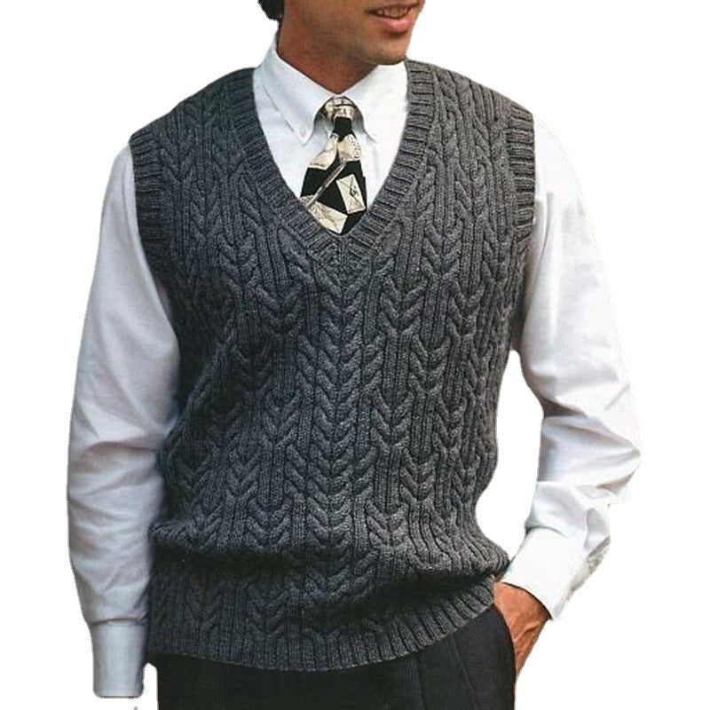 Herren Strickweste im modischen Zopfdesign Aliams
