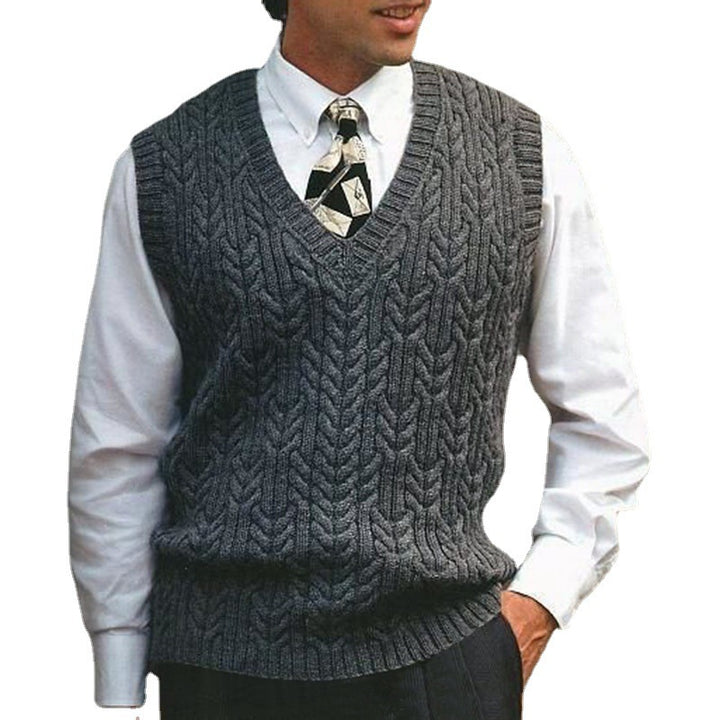Herren Strickweste im modischen Zopfdesign Aliams