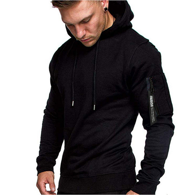 Herren sportlicher Hoodie mit seitlichem Reißverschluss Aliams