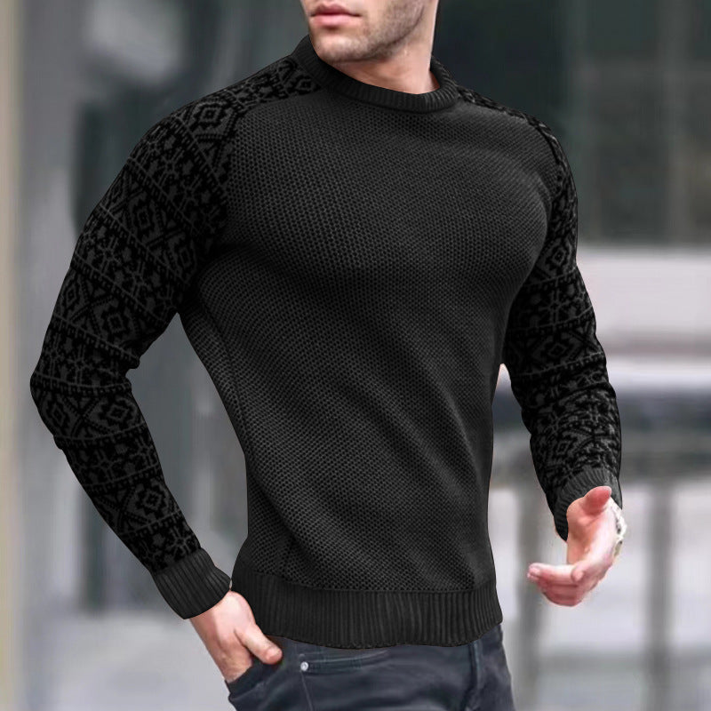 Herren Strickpullover mit grafischem Muster und strukturiertem Design Aliams