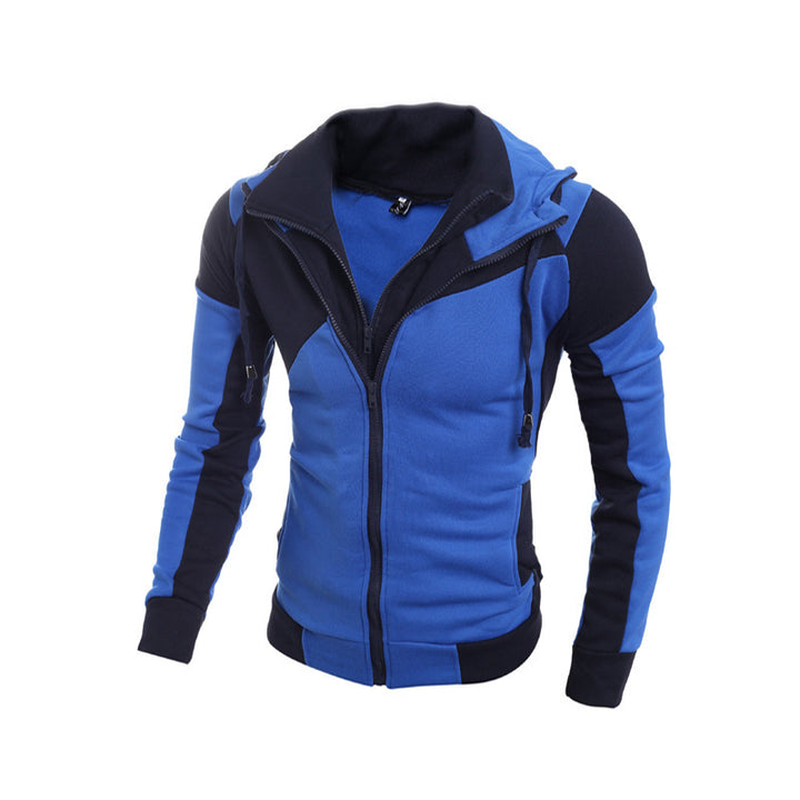 Herren sportlicher Kapuzenjacke mit modischem Farbblockdesign Aliams