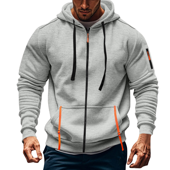 Herren sportlicher Kapuzenpulli mit praktischen Taschen Aliams