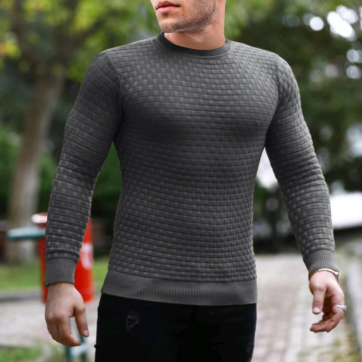 Herren Strukturierter Langarmpullover Aliams