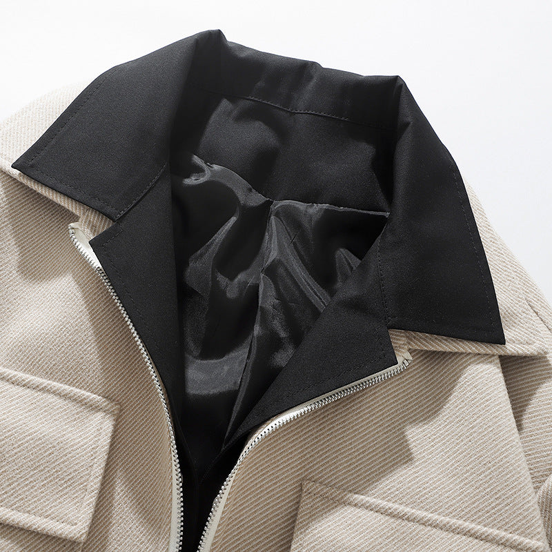 Herren trendige Übergangsjacke mit zwei praktischen Taschen Aliams