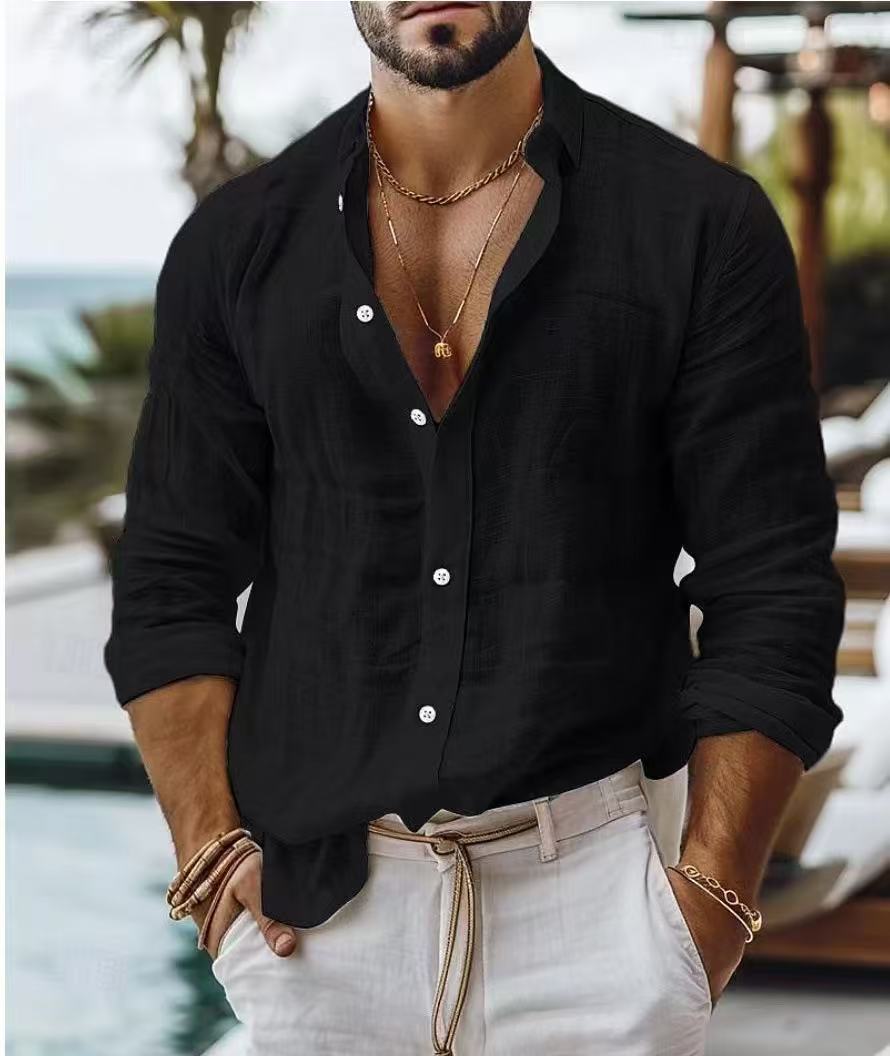 Herren vielseitiges Longsleeve-Hemd Aliams